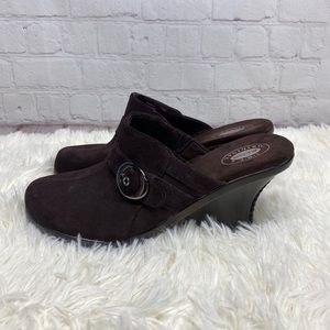 dr scholls womens shoes mules brown size 10m